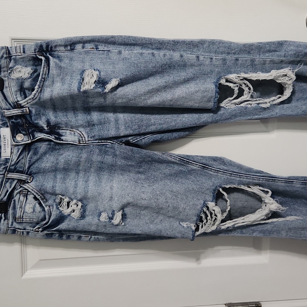 Lovervet By: Vevet "Love At First Sight" Midrise Cropped Jeans Sz.29/9 - Picture 4 of 11